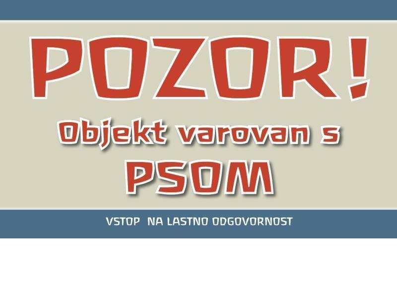 POZOR OBJEKT JE VAROVAN Z PSOM