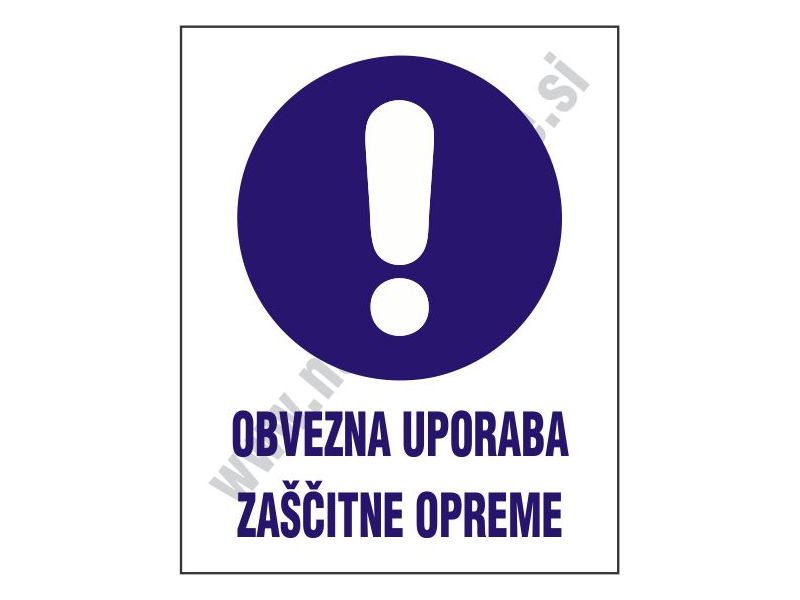Obvezna uporaba zascitne opreme
