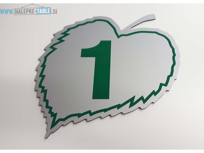 HIŠNA ŠTEVILKA LIPOV LIST