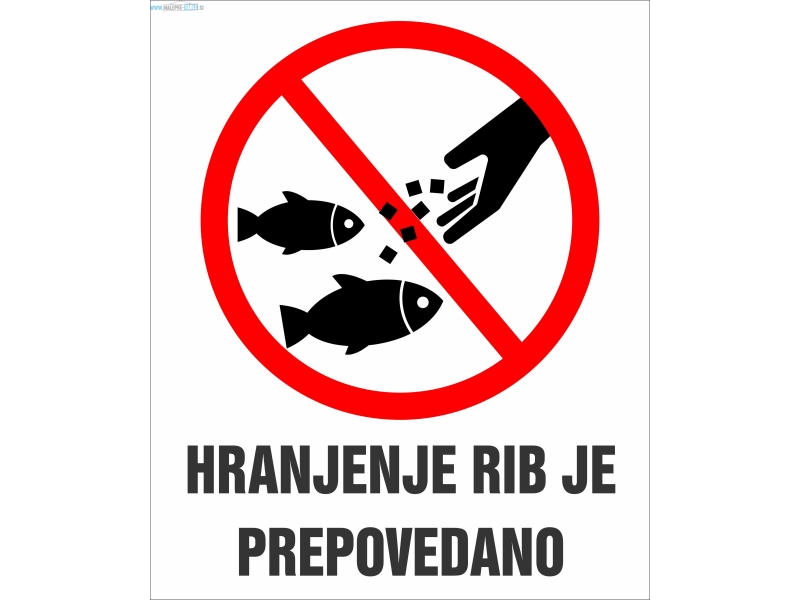 Hranjenje rib je prepovedano