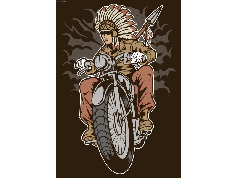 Indian Native Biker