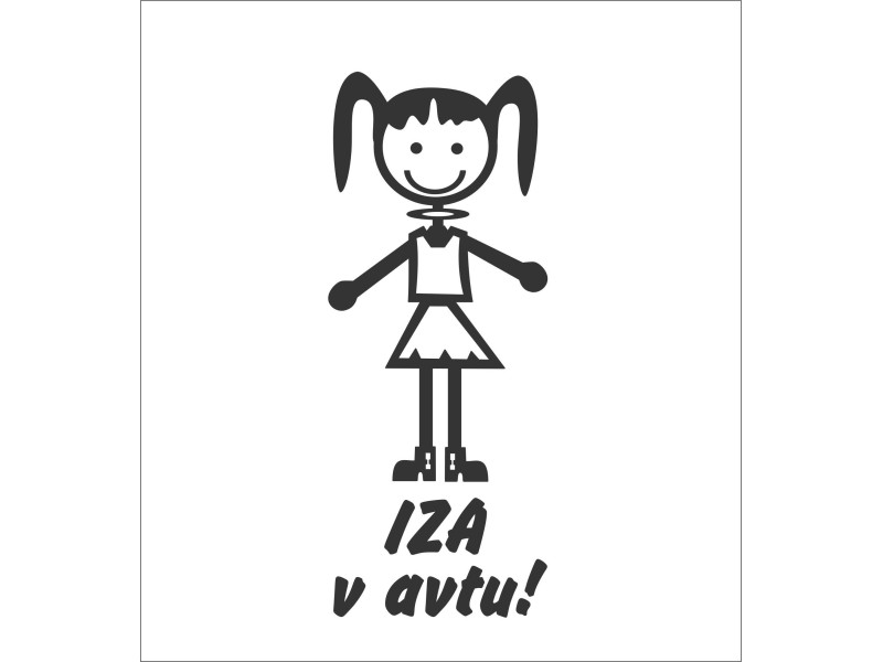 NALEPKA OTROK V AVTU