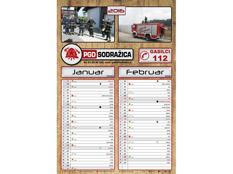 GASILSKI KOLEDAR PO NAROČILU