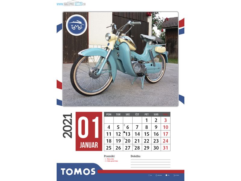 Koledar Tomos mopedi