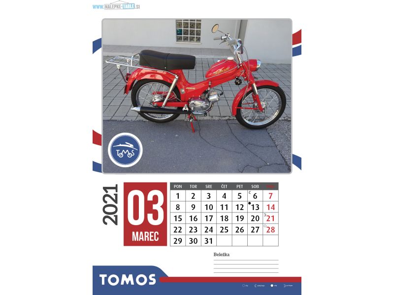 Koledar Tomos mopedi