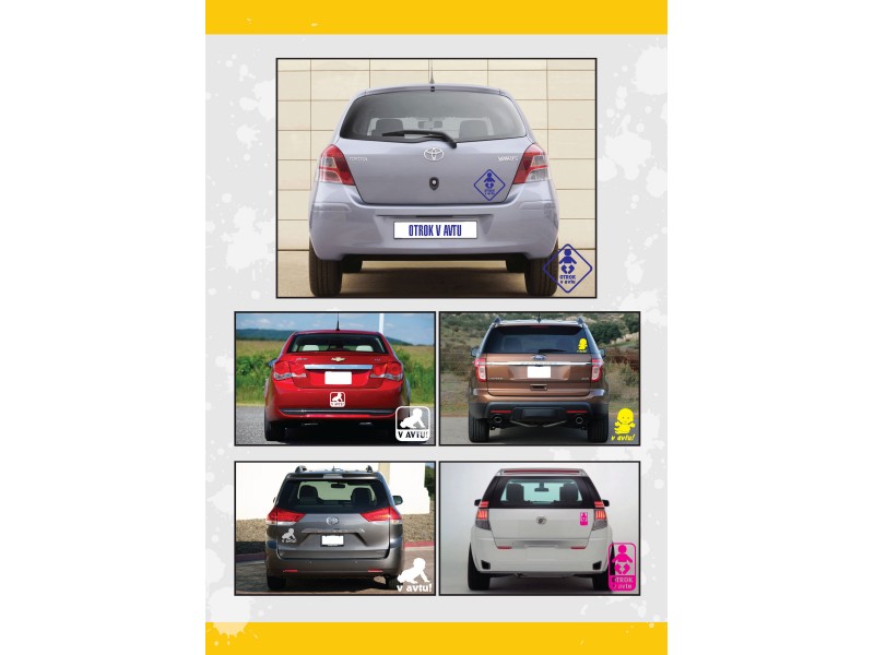 NALEPKA OTROK V AVTU