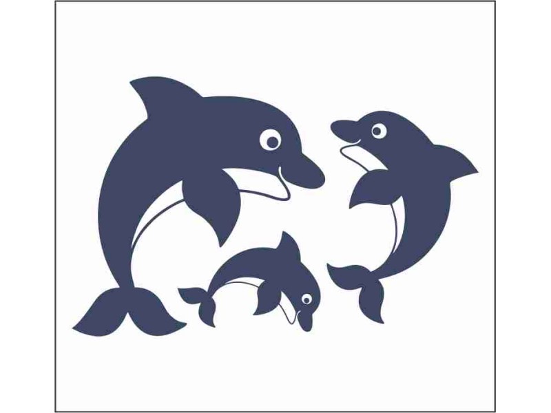 STENSKA NALEPKA DELFINI