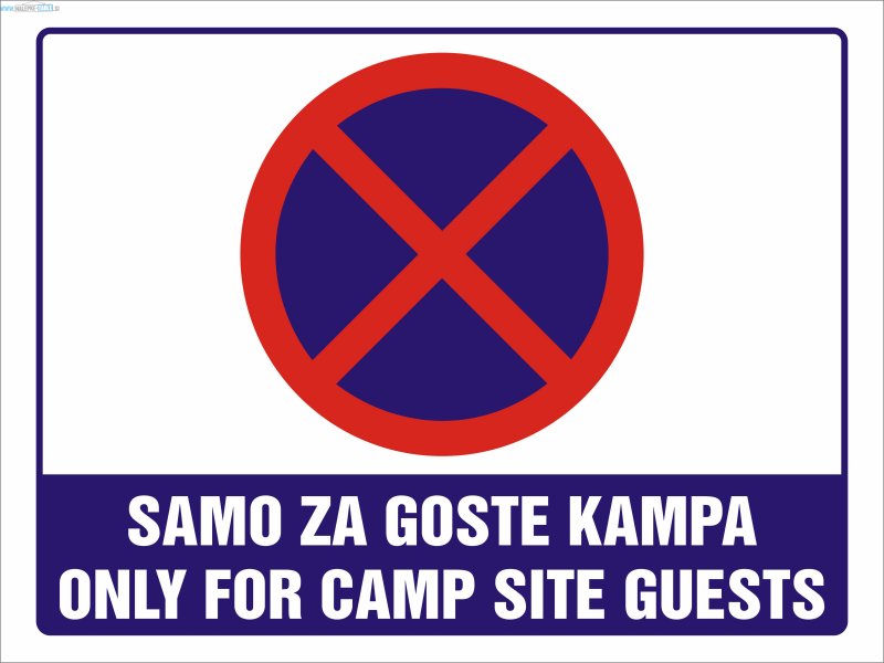 Parkiranje samo za goste kampa