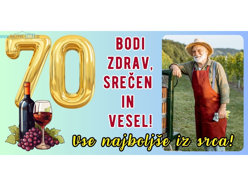 Plakat - transparent za rojstni dan 70 let