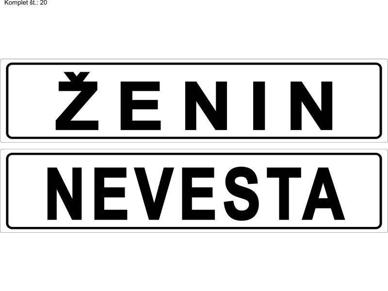 POROČNE TABLICE KOMPLET 20