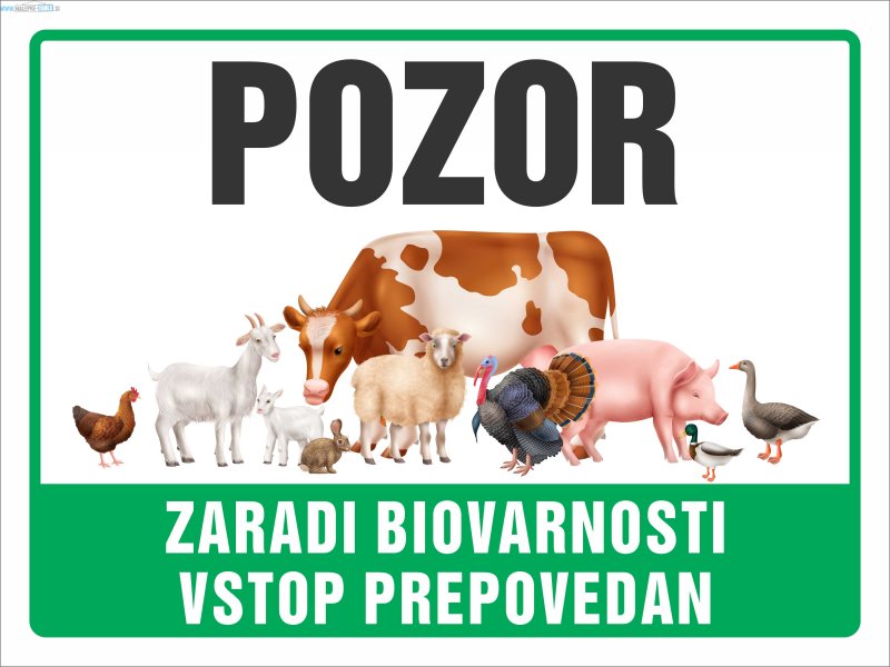 ZARADI BIOVARNOSTI VSTOP PREPOVEDAN