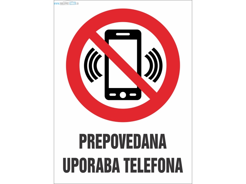 Prepovedana uporaba telefona