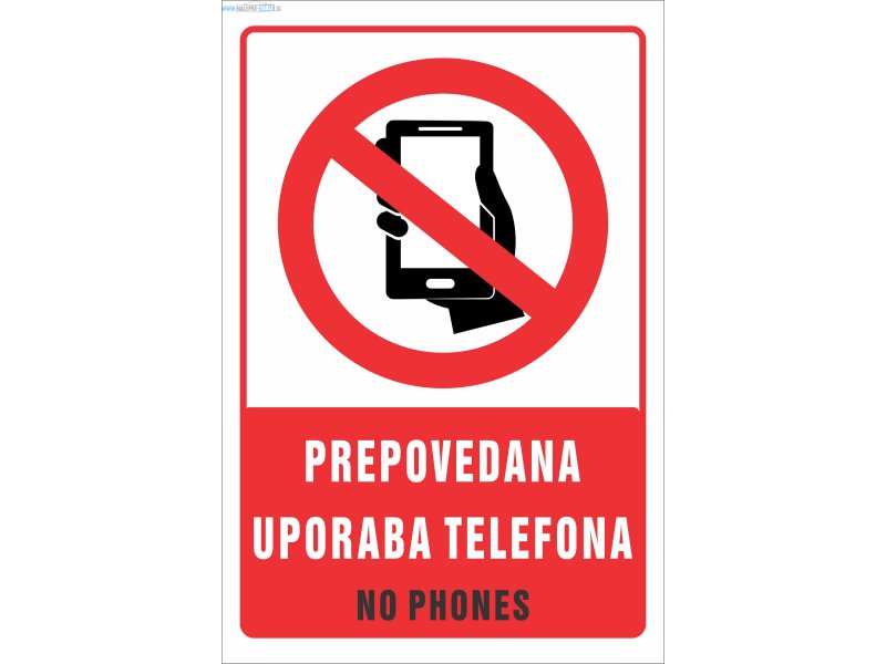 Prepovedana uporaba telefona no phones