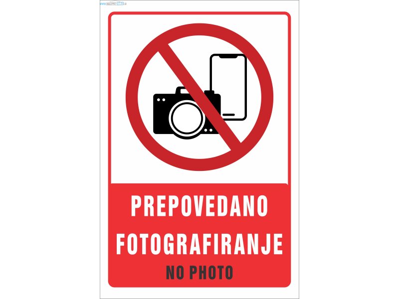 Prepovedano fotografiranje no photo