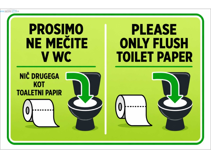 Prosimo ne mečite v wc