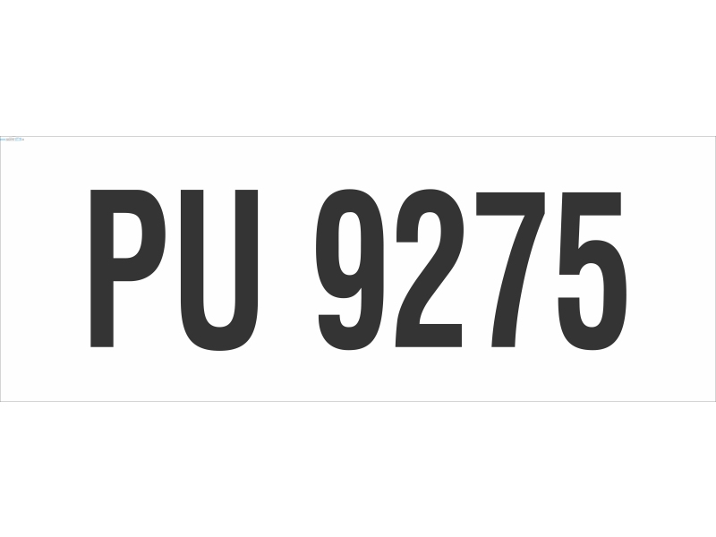 Registracijska nalepka za čoln - črna