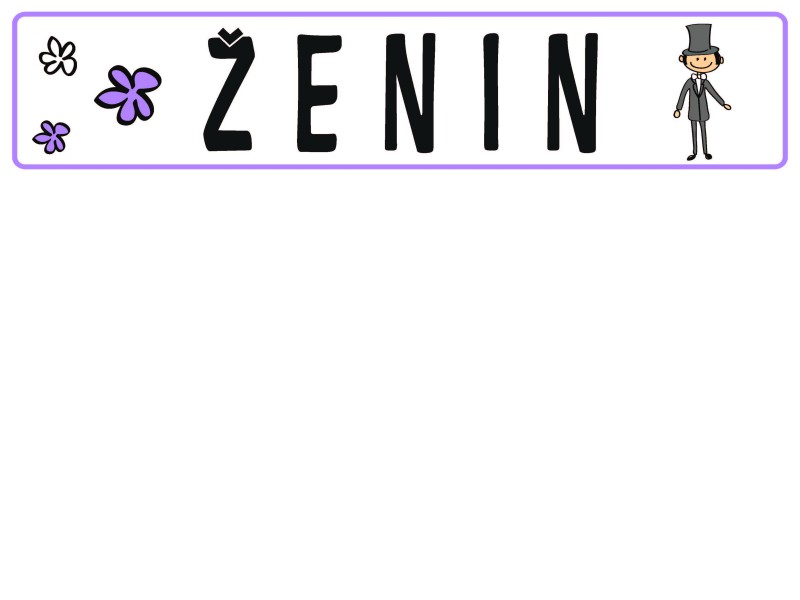 Poročna tablica za avto