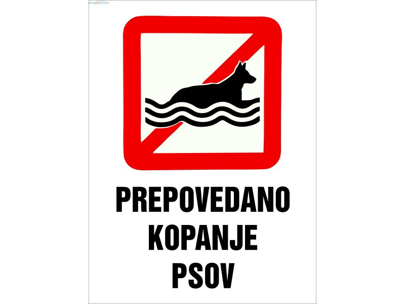 Prepovedano kopanje psom