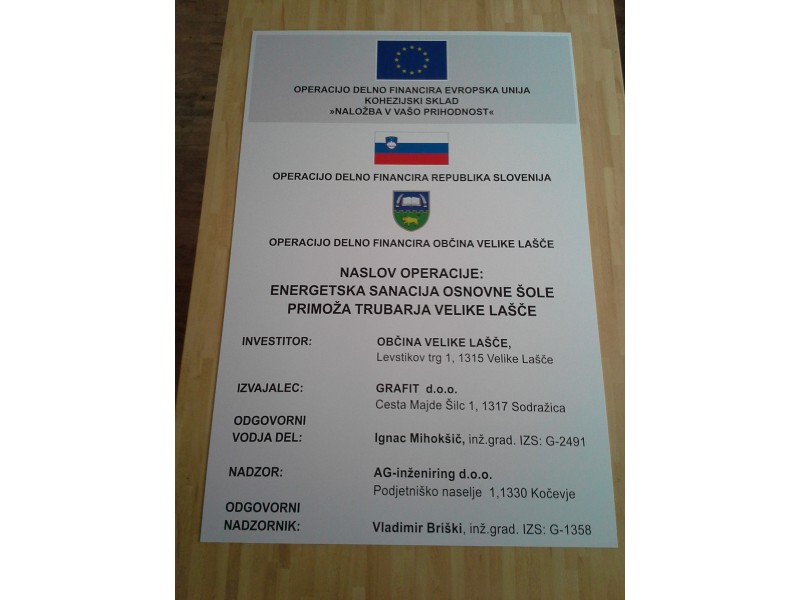 GRADBENE EU TABLE - po naročilu