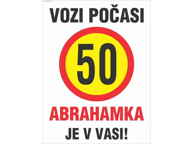 Tabla vozi počasi abrahamka je v vasi