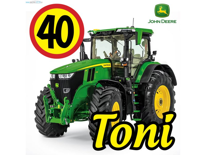 Tabla rojstni dan TRAKTOR JOHN DEERE
