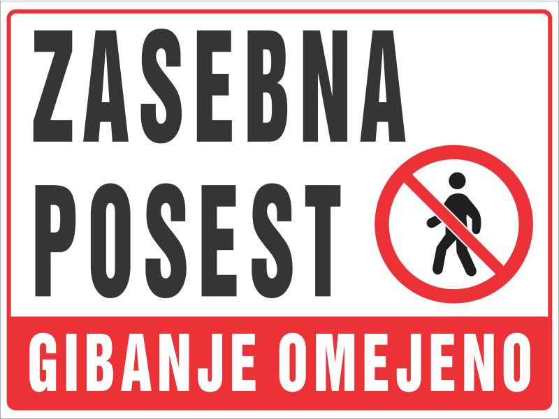 TABLA ZASEBNA POSEST, GIBANJE OMEJENO