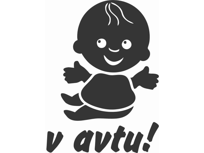 NALEPKA OTROK V AVTU