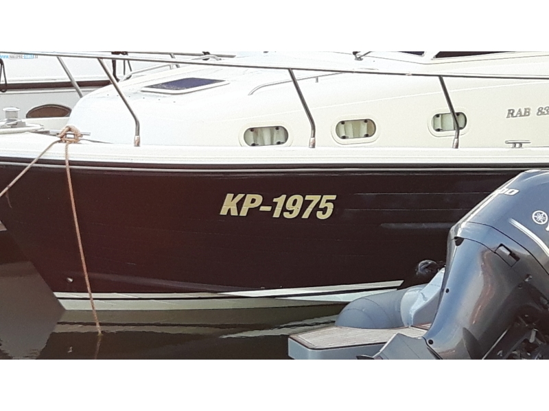 Registracijska nalepka za čoln - črna