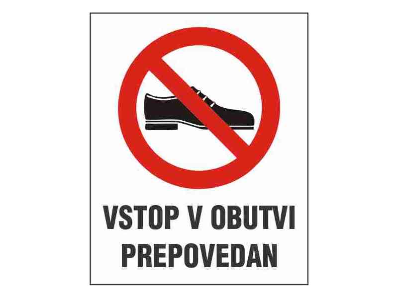 Vstop v obutvi prepovedan