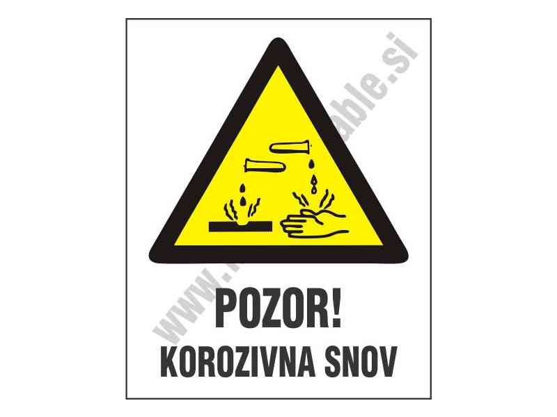 Pozor korozivna snov