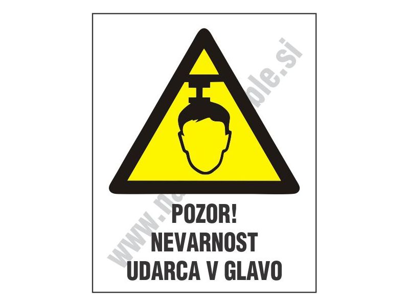 Pozor nevarnost udarca v glavo