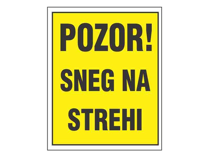 POZOR SNEG NA STREHI