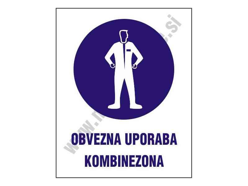 Obvezna uporaba kombinezona