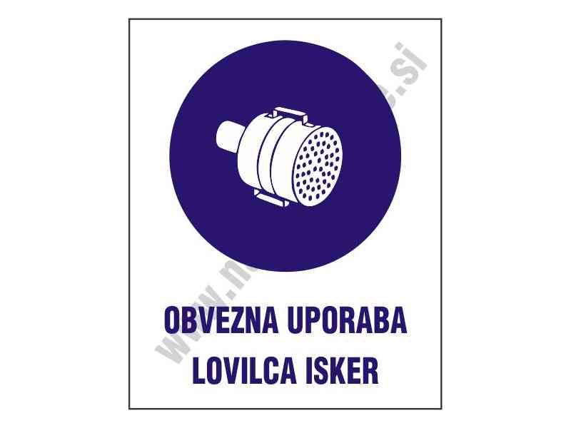 Obvezna uporaba lovilca isker