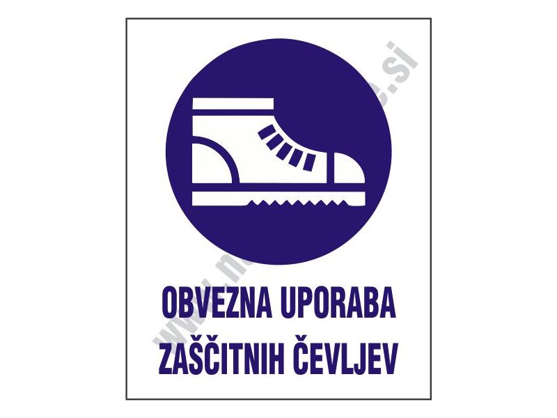 Obvezna uporaba zascitnih cevljev