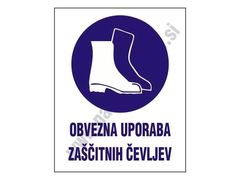 Obvezna uporaba zascitnih cevljev