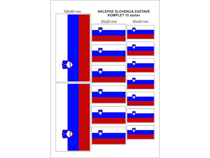NALEPKE ZASTAVA SLOVENIJE