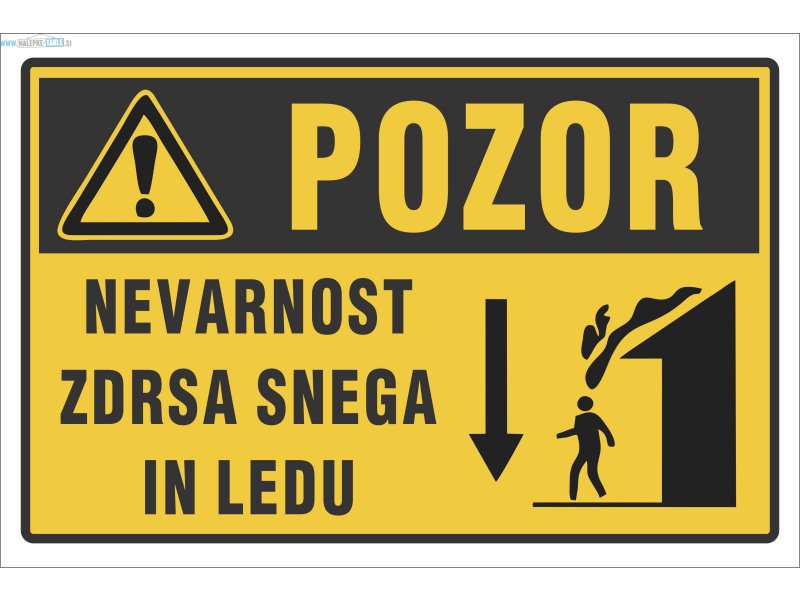 Nevarnost zdrsa snega in ledu