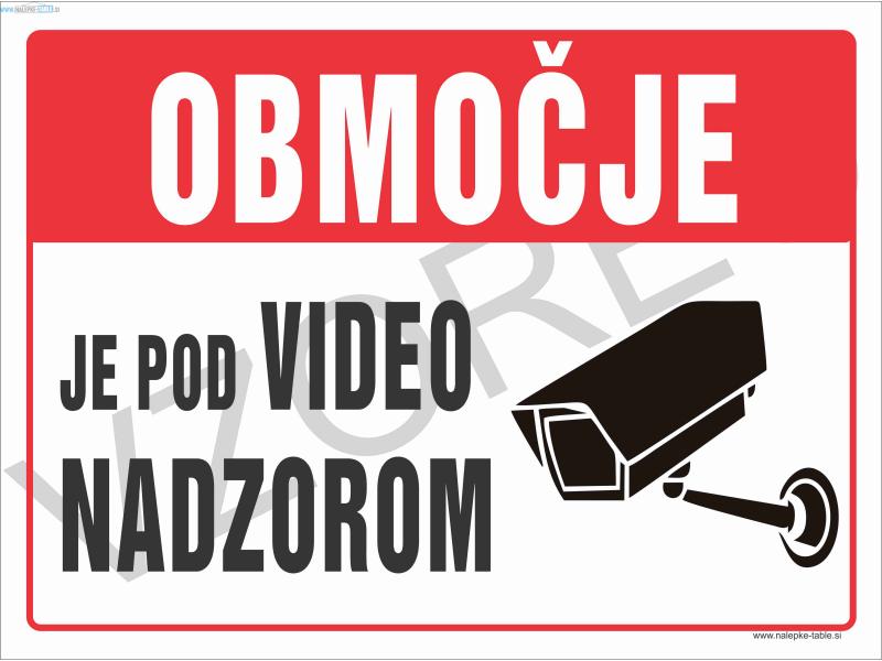 Območje je pod video nadzorom