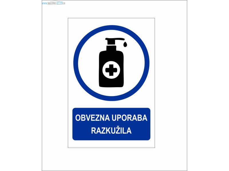 Obvezna uporaba razkužila