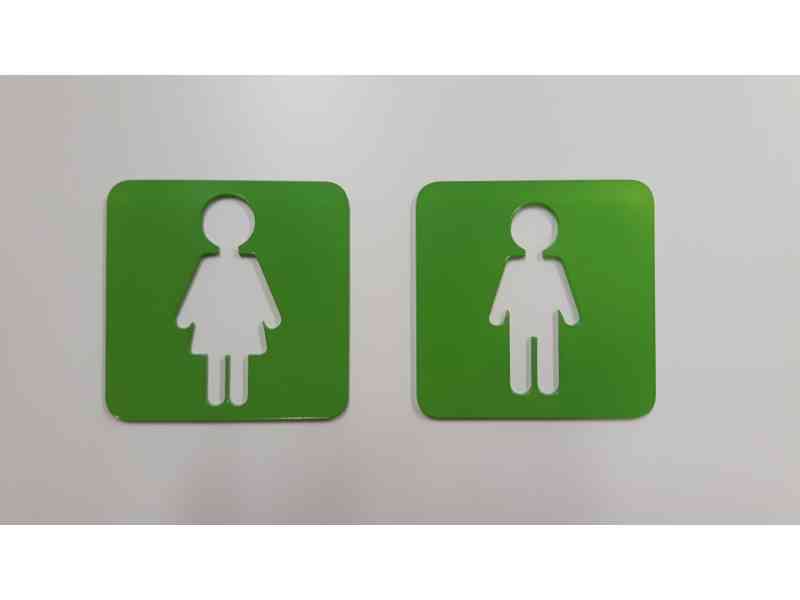 Tablica za WC zelena