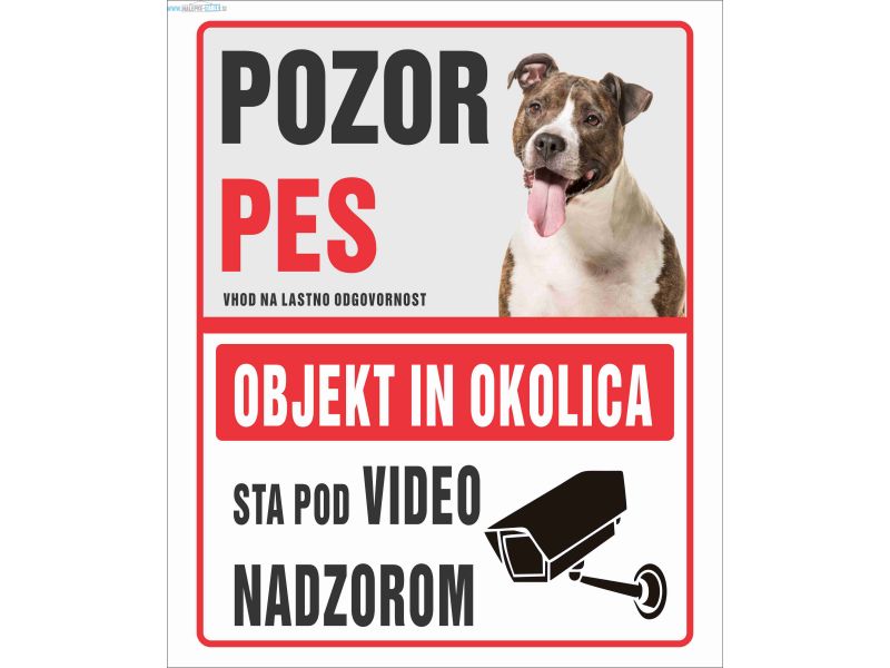 Pozor pes objekt in okolica