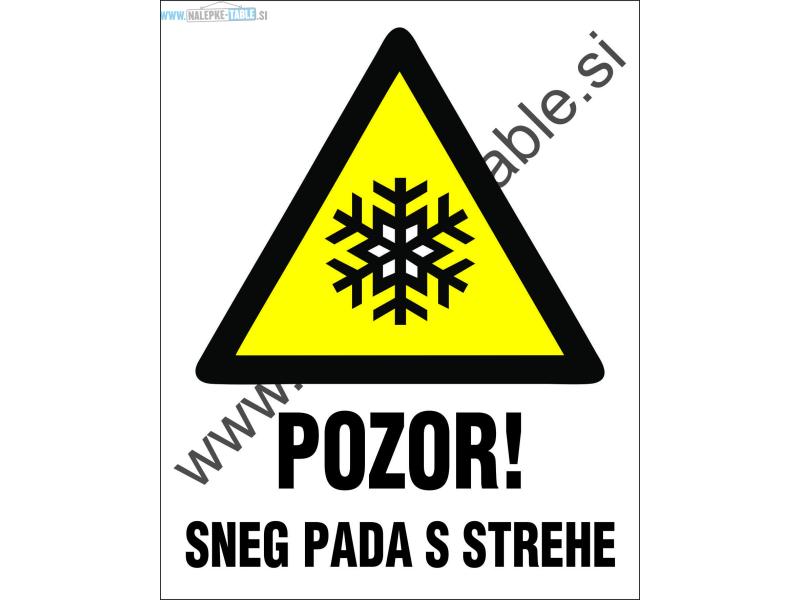 Pozor! sneg pada s strehe