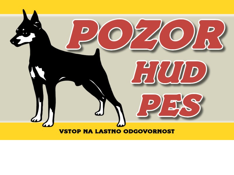 POZOR HUD PES DOBERMAN