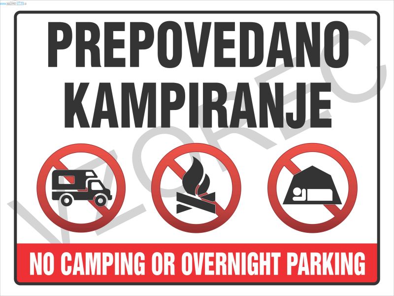 Prepovedano kampiranje