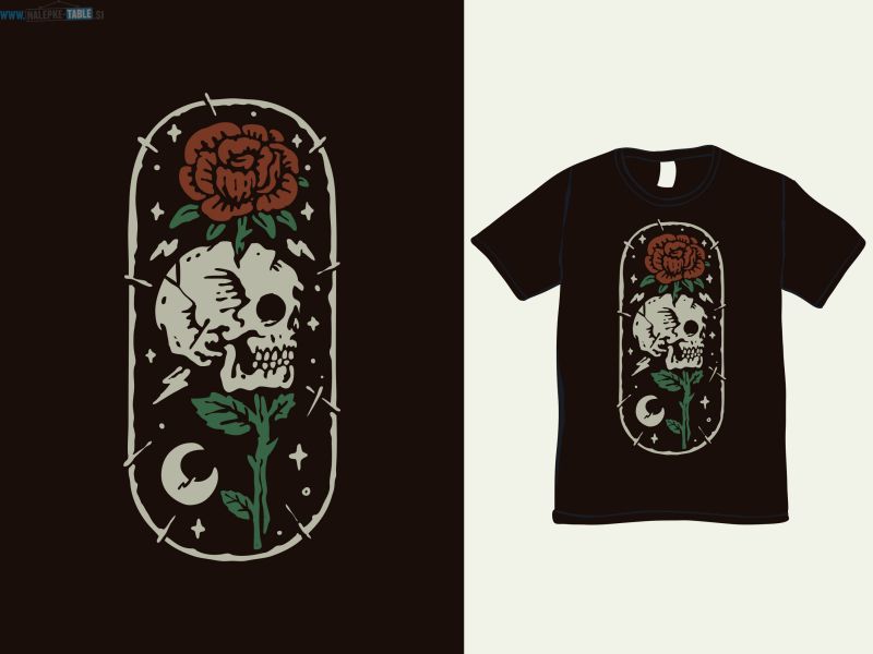 Majica Romantic Rose Skull