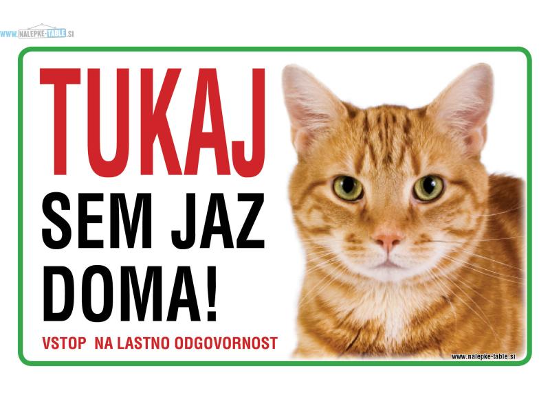 Tablica Muca TUKAJ SEM JAZ DOMA